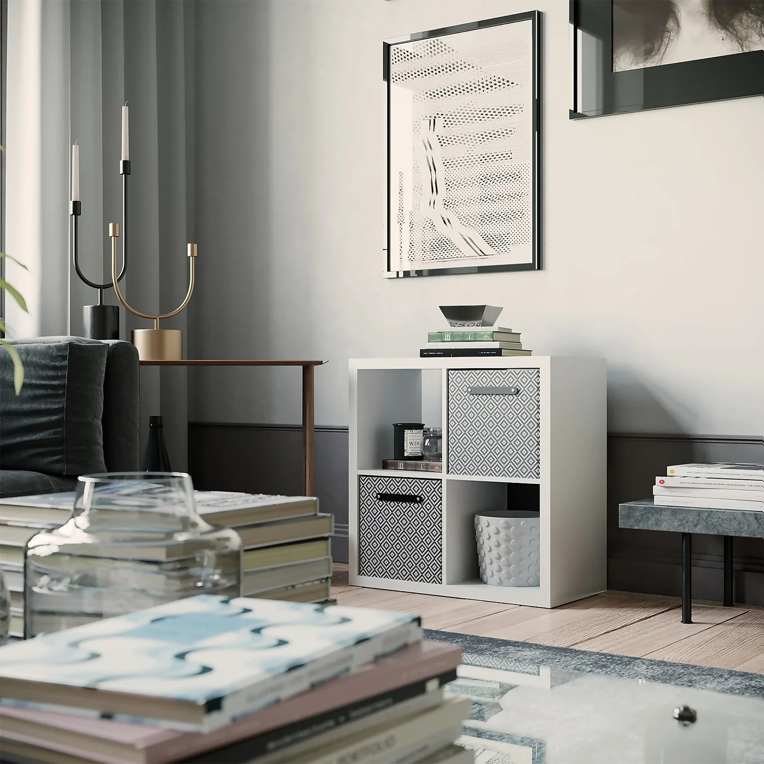 Clever Cube 2x2 Storage Unit - White 4 Clever Cube 2x2 Storage Unit - White - Image 2