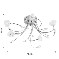 Flora 5 Lamp Semi-Flush Ceiling Light 15 Flora 5 Lamp Semi-Flush Ceiling Light -Curver Store 12815958 1754938641863368