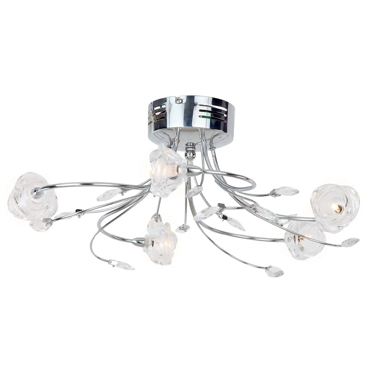 Flora 5 Lamp Semi-Flush Ceiling Light 4 Flora 5 Lamp Semi-Flush Ceiling Light - Image 2