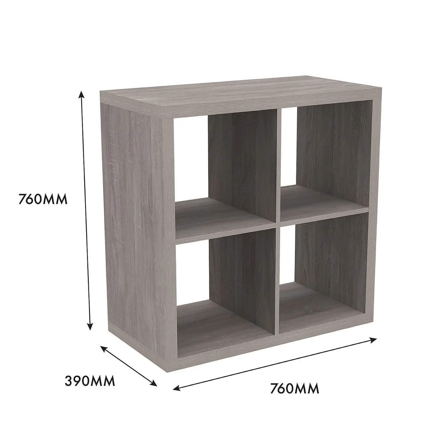 Clever Cube 2x2 Storage Unit - Grey Oak 7 Clever Cube 2x2 Storage Unit - Grey Oak - Image 5