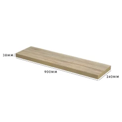 Floating Shelf - Sanoma Oak - 900 X 240 X 38mm 9 Floating Shelf - Sanoma Oak - 900 X 240 X 38mm -Curver Store 12822050 1494964085563400