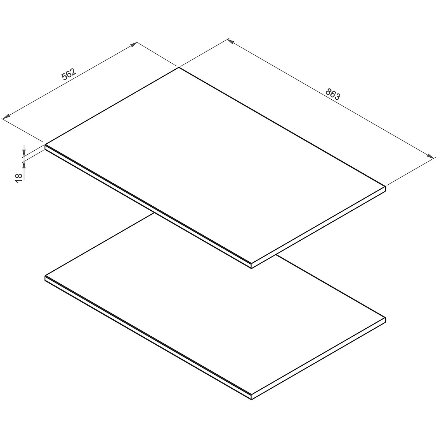 House Beautiful Fitted Bedroom Double Wardrobe Shelf - White X 2 4 House Beautiful Fitted Bedroom Double Wardrobe Shelf - White X 2 - Image 2