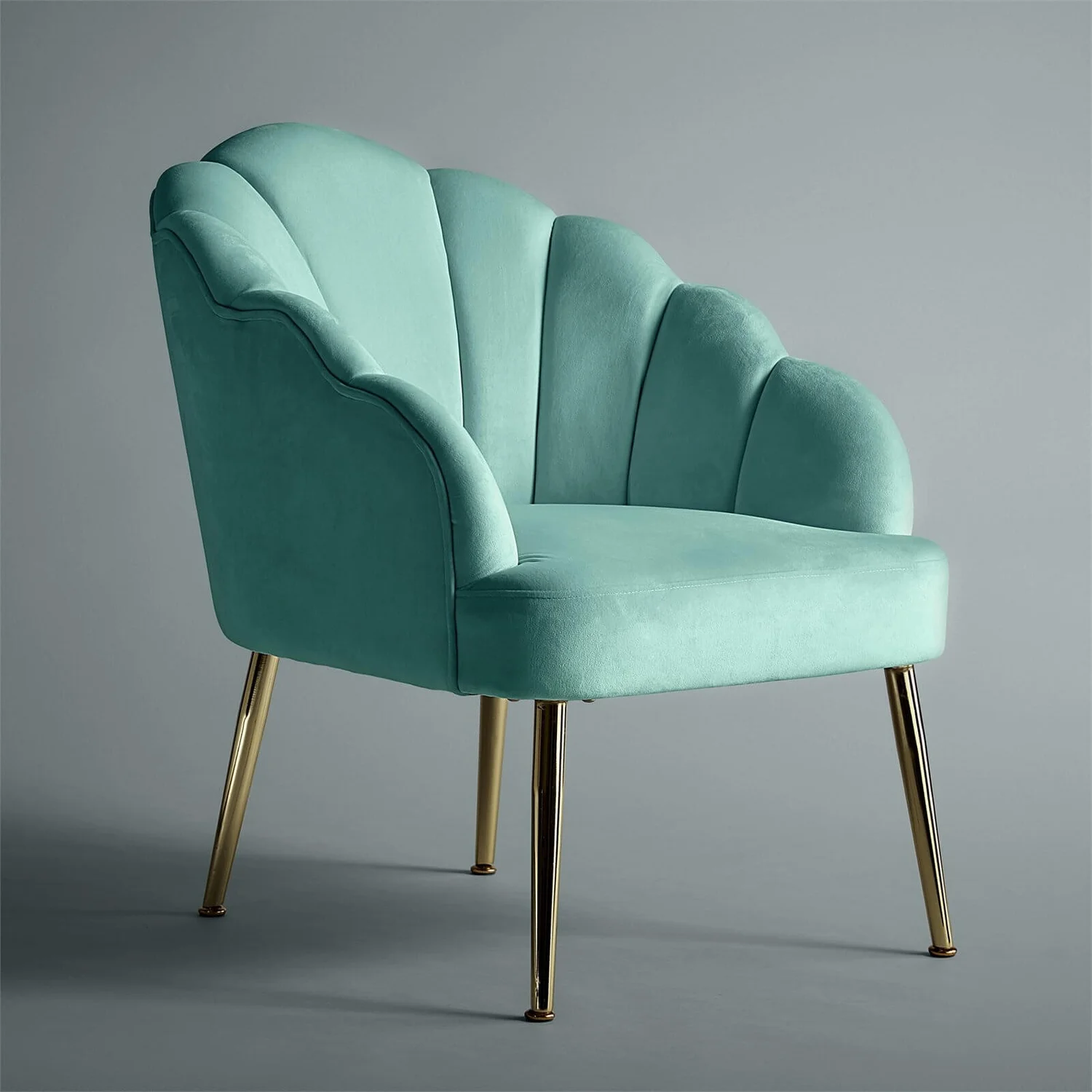 Sophia Scallop Occasional Chair - Duck Egg Blue 5 Sophia Scallop Occasional Chair - Duck Egg Blue - Image 3