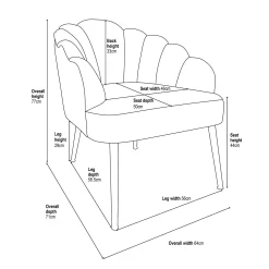 Sophia Scallop Occasional Chair - Grey 15 Sophia Scallop Occasional Chair - Grey -Curver Store 12838886 1025014368378702