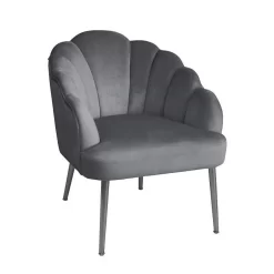 Sophia Scallop Occasional Chair - Grey