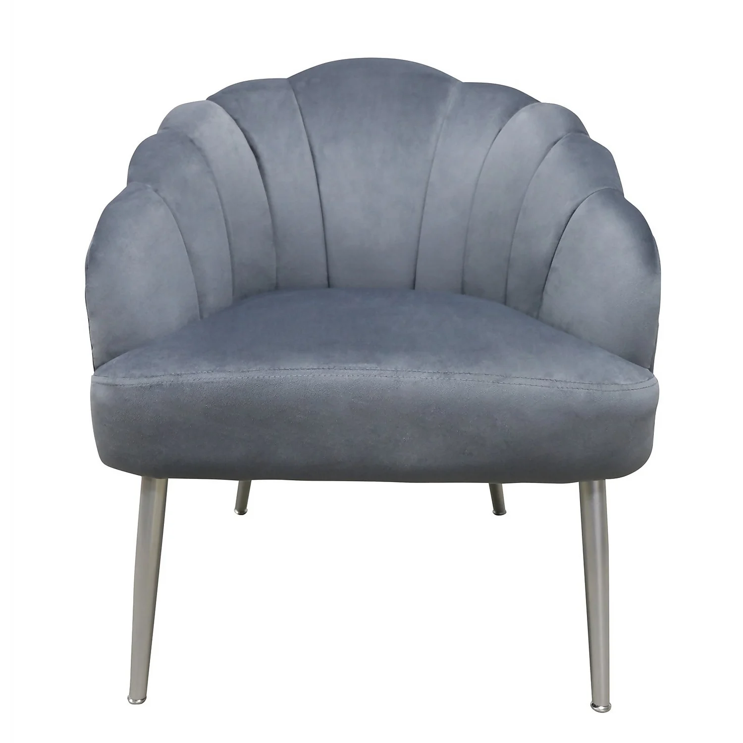 Sophia Scallop Occasional Chair - Grey 5 Sophia Scallop Occasional Chair - Grey - Image 3