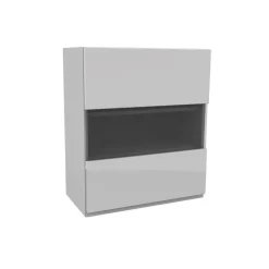 Handleless Grey Gloss 500mm Glass Wall Unit