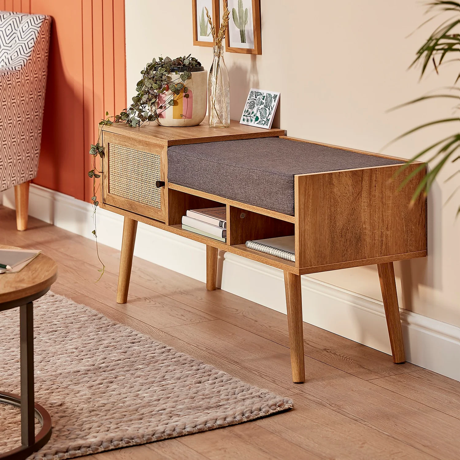 Kubu Rattan Hallway Bench 4 Kubu Rattan Hallway Bench - Image 2