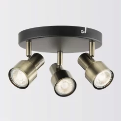 Noah 3 Lamp Spotlight Plate - Black & Antique Brass 10 Noah 3 Lamp Spotlight Plate - Black & Antique Brass -Curver Store 12882222 9364843519083666