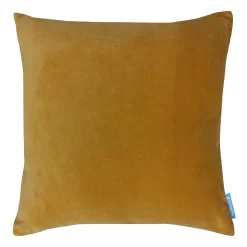House Beautiful Velvet Linen Cushion - 45x45cm - Ochre