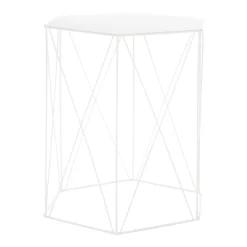 Hex Side Table Set Of 2 White 11 Hex Side Table Set Of 2 White -Curver Store 12888151 2014947208431936