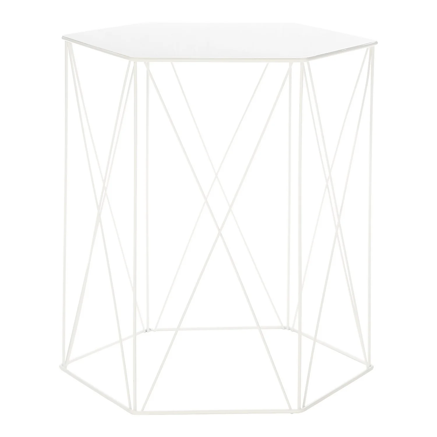 Hex Side Table Set Of 2 White 6 Hex Side Table Set Of 2 White - Image 4