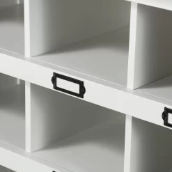 Ashstead Shoe Cupboard - Oak & Ivory 18 Ashstead Shoe Cupboard - Oak & Ivory -Curver Store 12917100 1504901116033428