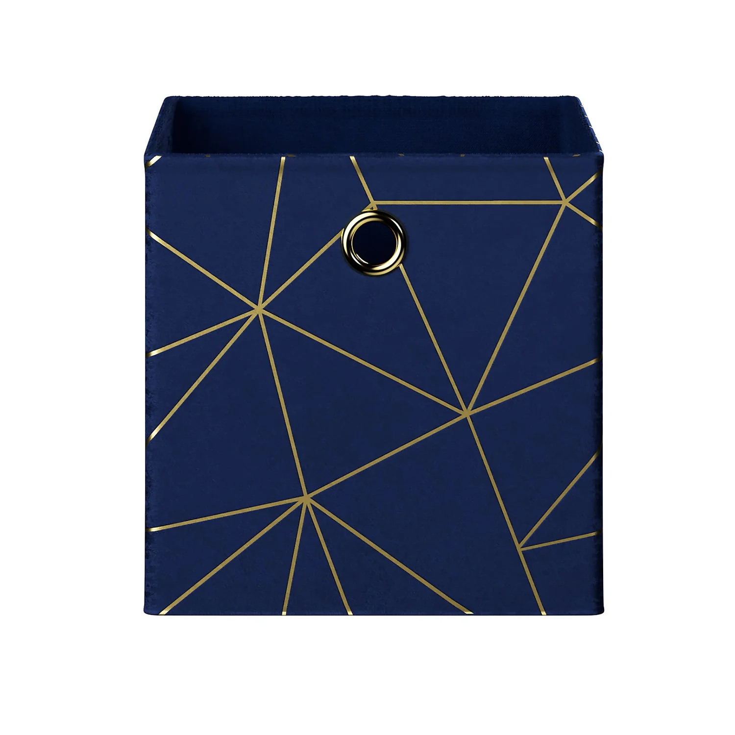 Clever Cube Velvet Geometric Insert - Navy & Gold 6 Clever Cube Velvet Geometric Insert - Navy & Gold - Image 4