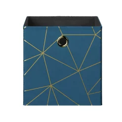 Clever Cube Velvet Geometric Insert - Smokey Blue & Gold 9 Clever Cube Velvet Geometric Insert - Smokey Blue & Gold -Curver Store 12932951 2084887876808341