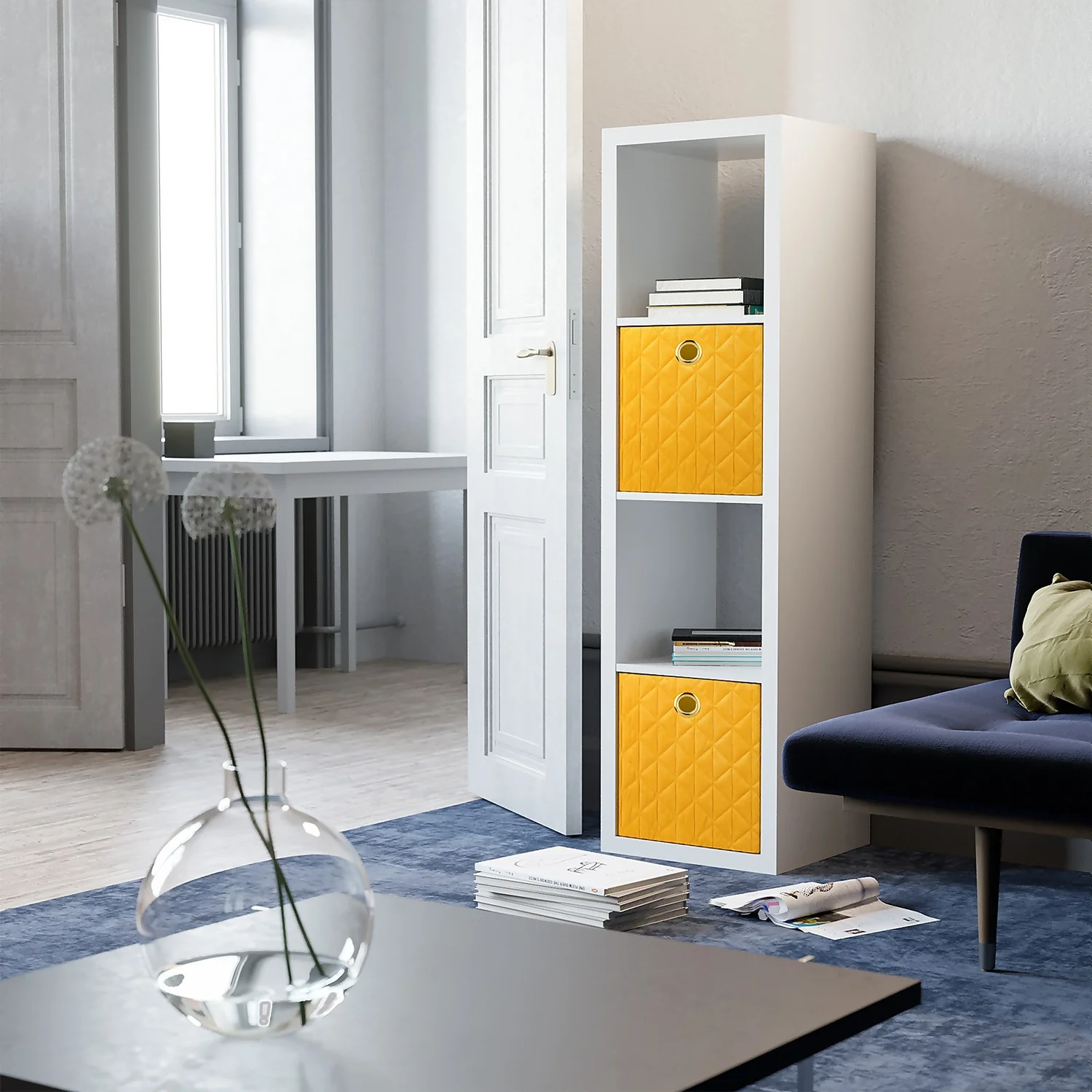 Clever Cube Quilted Velvet Insert - Yellow 4 Clever Cube Quilted Velvet Insert - Yellow - Image 2