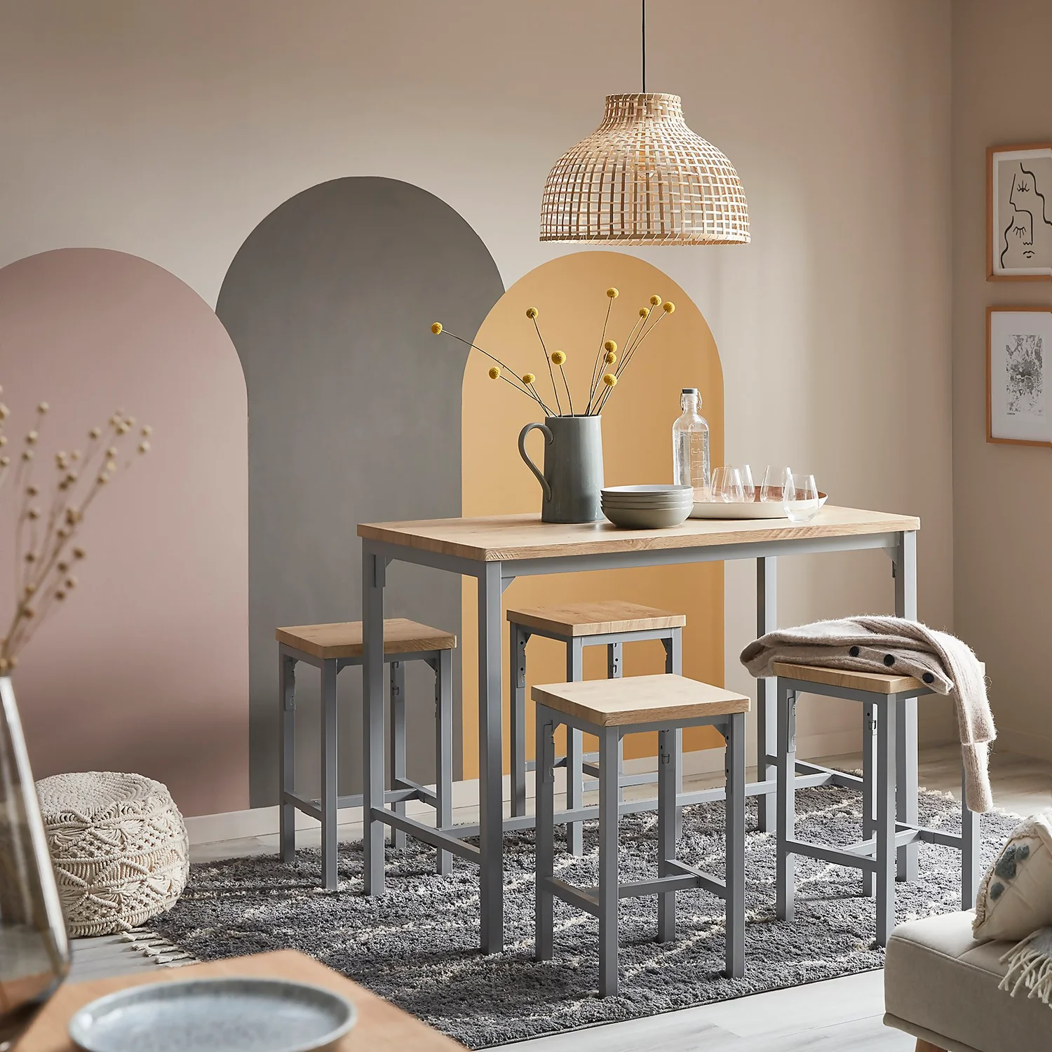 Nina Dining Nest - Grey 4 Nina Dining Nest - Grey - Image 2