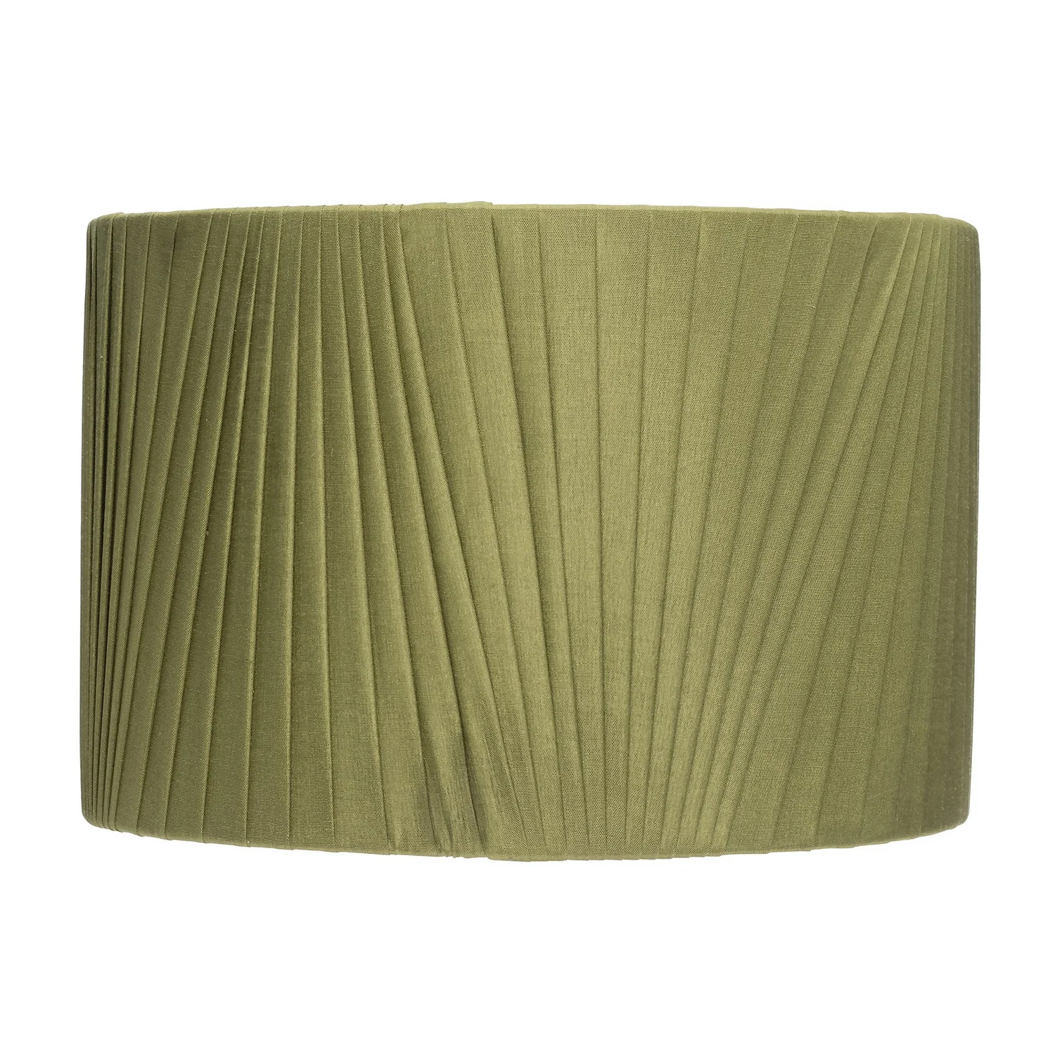 Raye Olive Drum Pleated Silk Shade - 30cm 4 Raye Olive Drum Pleated Silk Shade - 30cm - Image 2