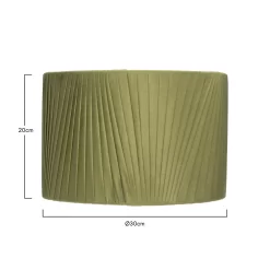 Raye Olive Drum Pleated Silk Shade - 30cm 14 Raye Olive Drum Pleated Silk Shade - 30cm -Curver Store 13139397 8284900555608804