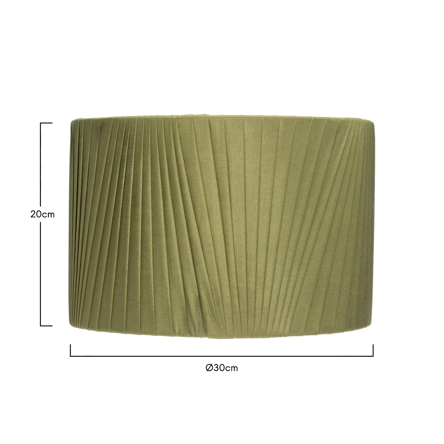 Raye Olive Drum Pleated Silk Shade - 30cm 7 Raye Olive Drum Pleated Silk Shade - 30cm - Image 5