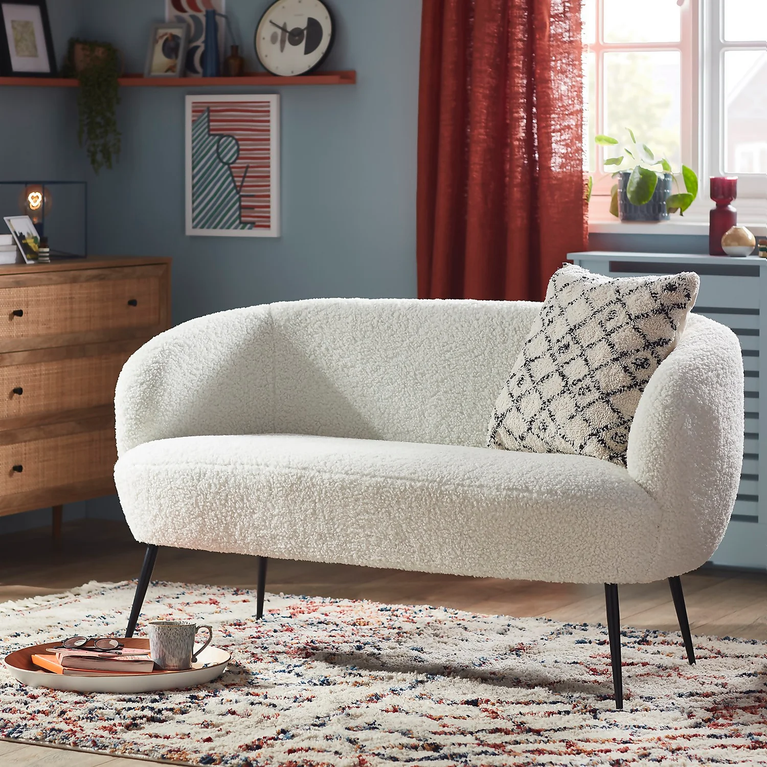 Tori Boucle Tub Sofa - White 4 Tori Boucle Tub Sofa - White - Image 2