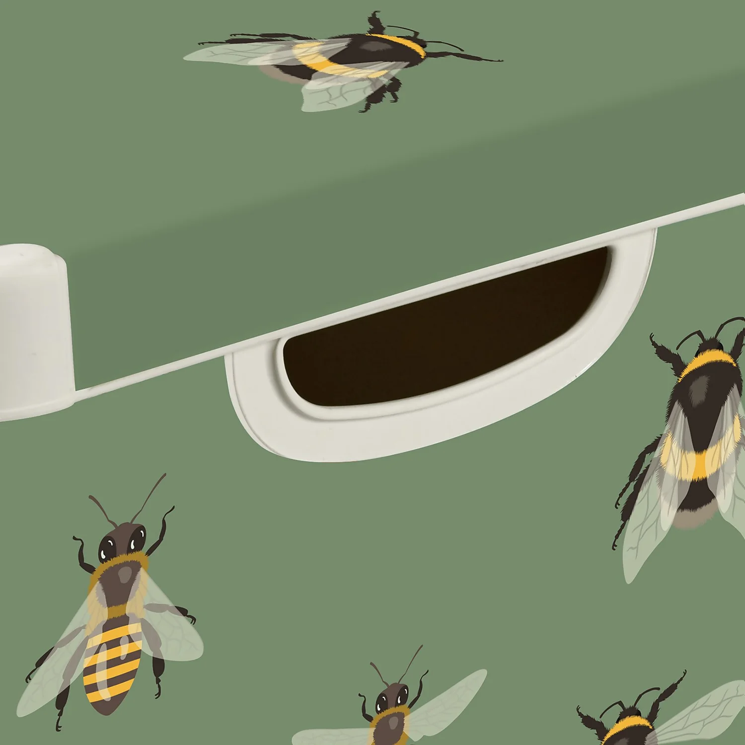 Curver Stockholm Bees Deco Storage Box - Green - 22L 5 Curver Stockholm Bees Deco Storage Box - Green - 22L - Image 3