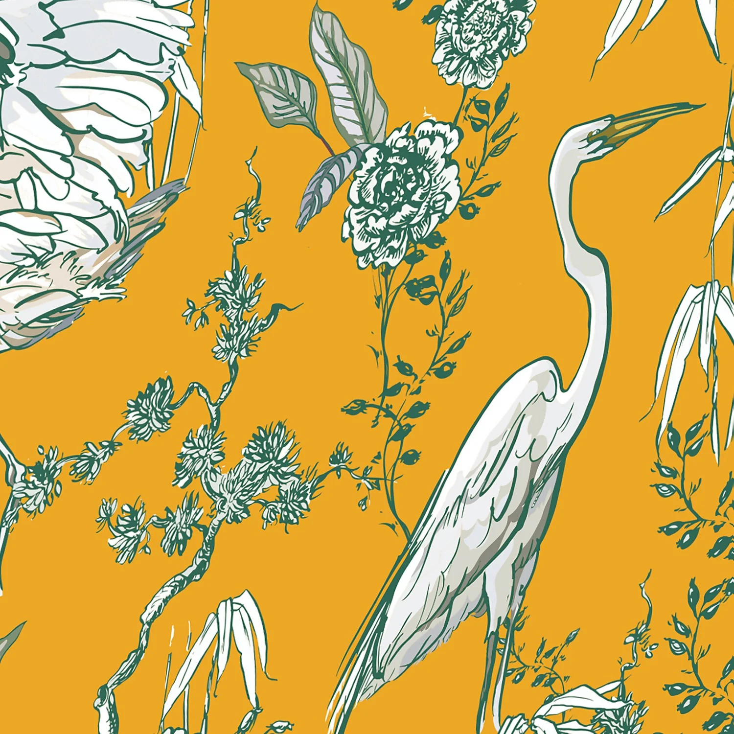 Curver Stockholm Stork Deco Storage Box - Yellow - 22L 6 Curver Stockholm Stork Deco Storage Box - Yellow - 22L - Image 4