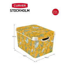 Curver Stockholm Stork Deco Storage Box - Yellow - 22L 13 Curver Stockholm Stork Deco Storage Box - Yellow - 22L -Curver Store 13169628 7774898511971226