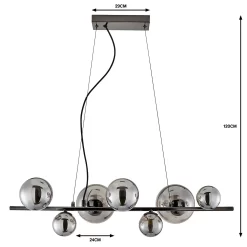 Orb II 7 Light Diner Pendant - Black Chrome Smoke 11 Orb II 7 Light Diner Pendant - Black Chrome Smoke -Curver Store 13208306 1534909895072433