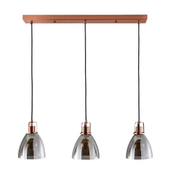 Decan 3 Light Diner Pendant - Smoke & Copper 9 Decan 3 Light Diner Pendant - Smoke & Copper -Curver Store 13208313 8374896913229703