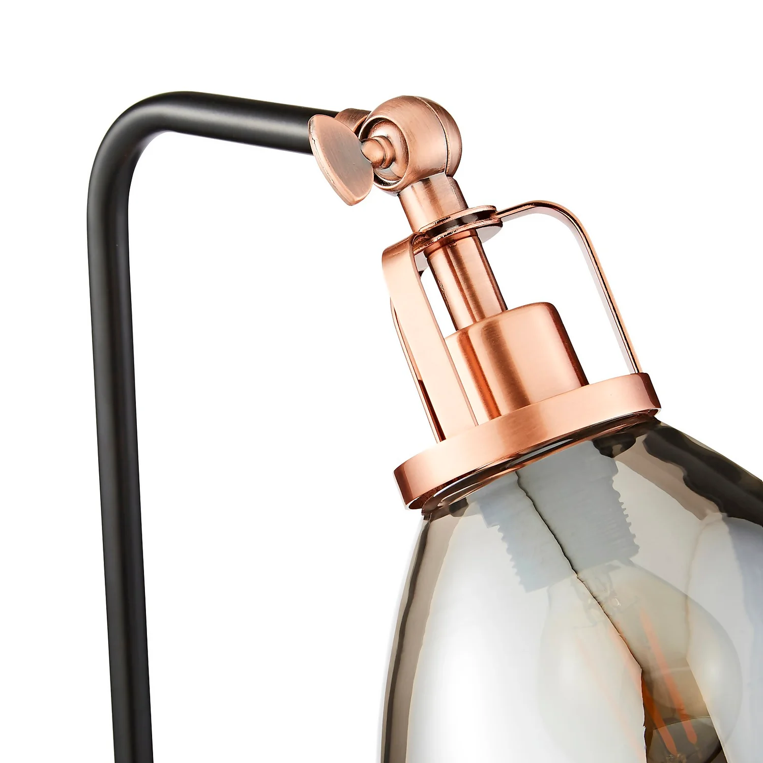 Decan Table Lamp - Smoke & Copper 6 Decan Table Lamp - Smoke & Copper - Image 4