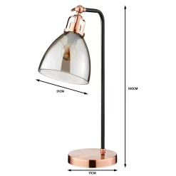 Decan Table Lamp - Smoke & Copper 12 Decan Table Lamp - Smoke & Copper -Curver Store 13208318 7654909895245419