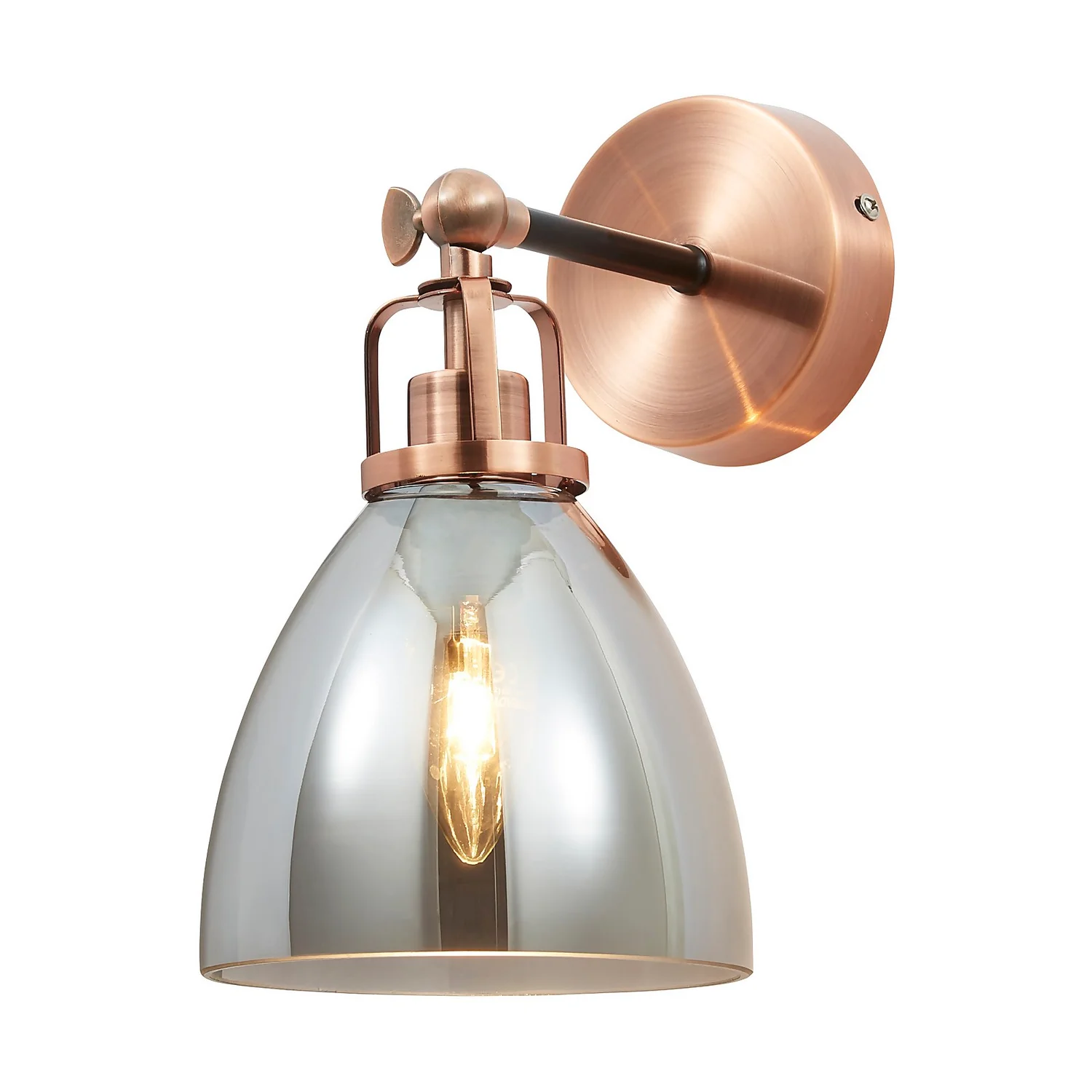 Decan Wall Light - Smoke & Copper 4 Decan Wall Light - Smoke & Copper - Image 2