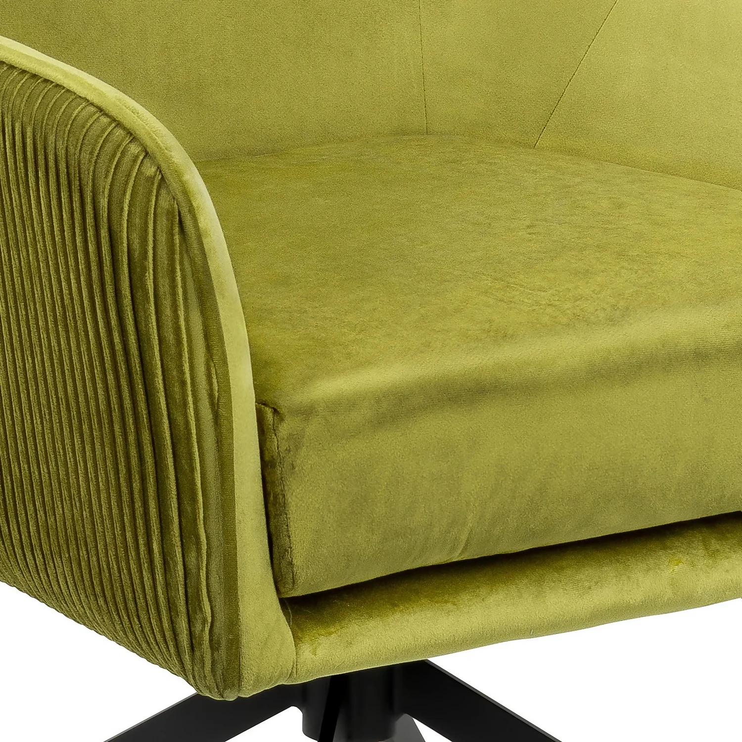Pia Pleat Swivel Chair - Olive 8 Pia Pleat Swivel Chair - Olive - Image 6