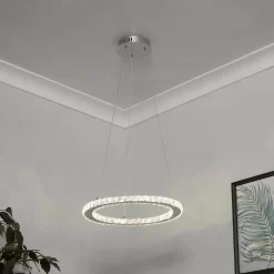 Atlanta LED Single Tier Ceiling Pendant Light - Chrome
