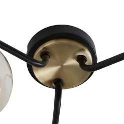 Shoreditch Three Light Semi Flush Ceiling Light - Champagne & Brass 9 Shoreditch Three Light Semi Flush Ceiling Light - Champagne & Brass -Curver Store 13453784 1324915323916413