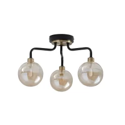 Shoreditch Three Light Semi Flush Ceiling Light - Champagne & Brass 8 Shoreditch Three Light Semi Flush Ceiling Light - Champagne & Brass -Curver Store 13453784 1384915323868194