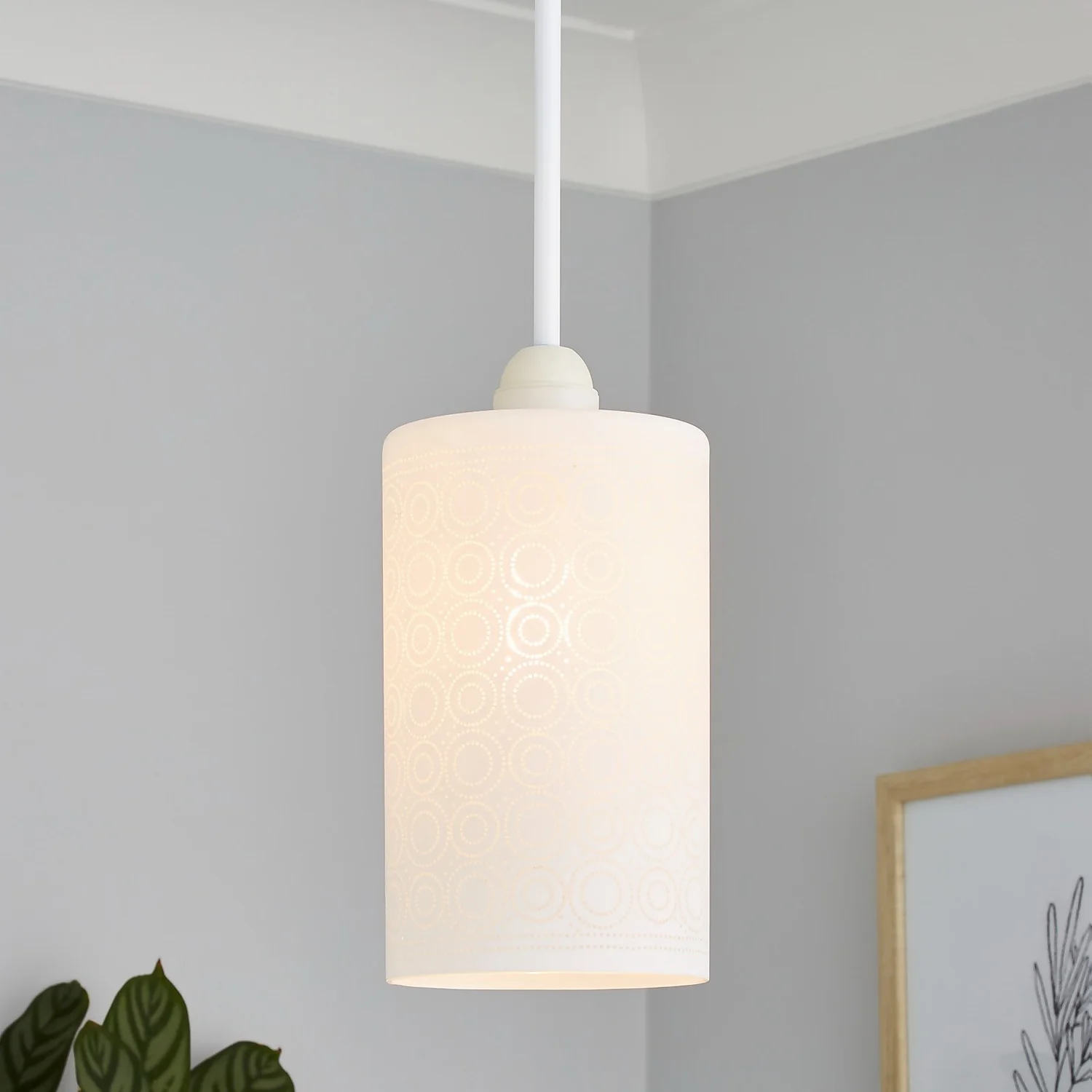 Shea Glass Easy Fit Shade - White 3 Shea Glass Easy Fit Shade - White