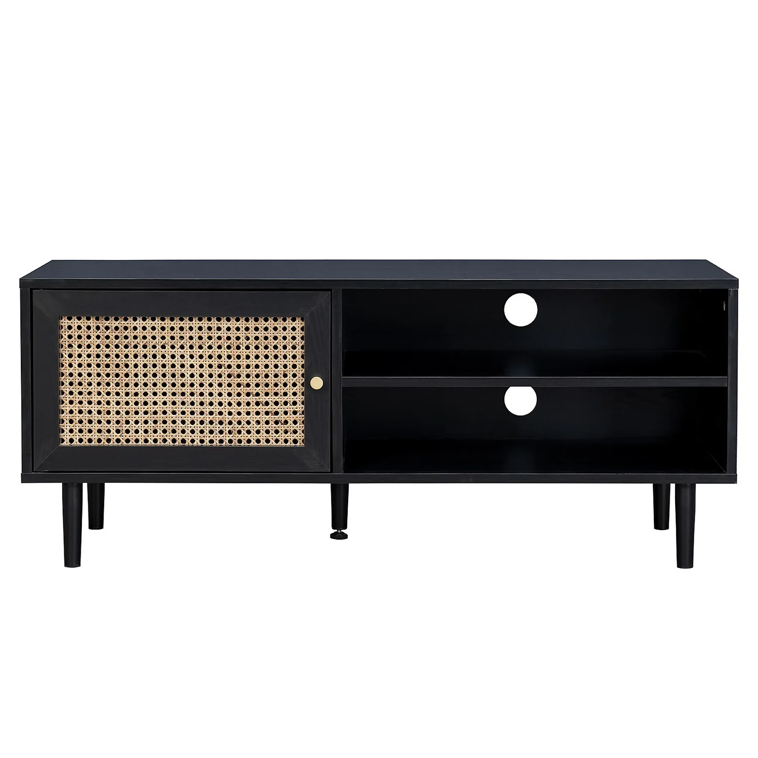 Kubu Rattan TV Stand - Black 6 Kubu Rattan TV Stand - Black - Image 4