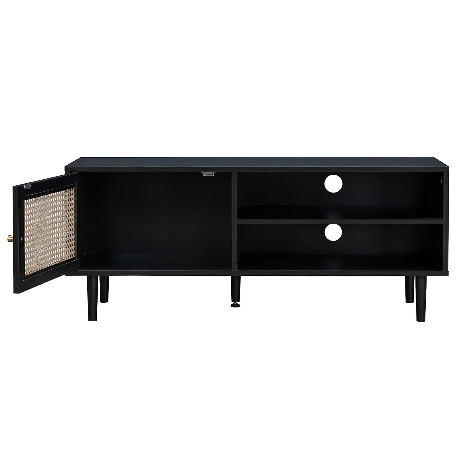 Kubu Rattan TV Stand - Black 5 Kubu Rattan TV Stand - Black - Image 3