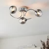 Marple 3 Light Semi Flush Ceiling Light - Chrome & Smoke 2 Marple 3 Light Semi Flush Ceiling Light - Chrome & Smoke -Curver Store 13645383 5244956789568590