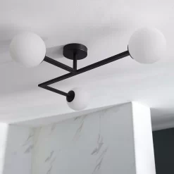 Hawkhill Bathroom Semi Flush Light - 3lt Black 14 Hawkhill Bathroom Semi Flush Light - 3lt Black -Curver Store 13794230 1324957104723984