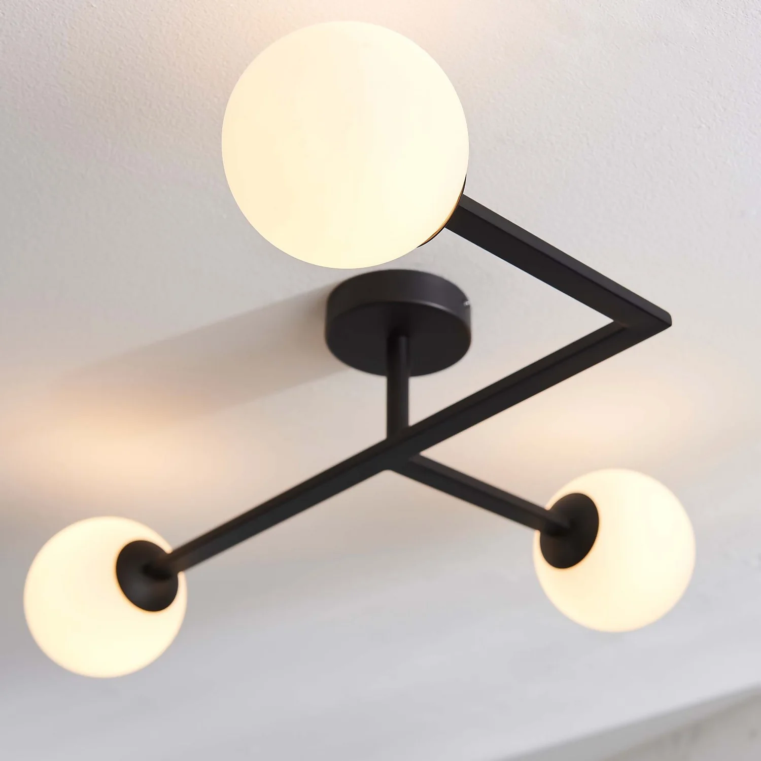 Hawkhill Bathroom Semi Flush Light - 3lt Black 8 Hawkhill Bathroom Semi Flush Light - 3lt Black - Image 6