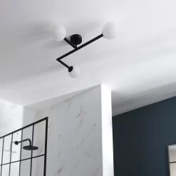 Hawkhill Bathroom Semi Flush Light - 3lt Black 13 Hawkhill Bathroom Semi Flush Light - 3lt Black -Curver Store 13794230 5924957104688203