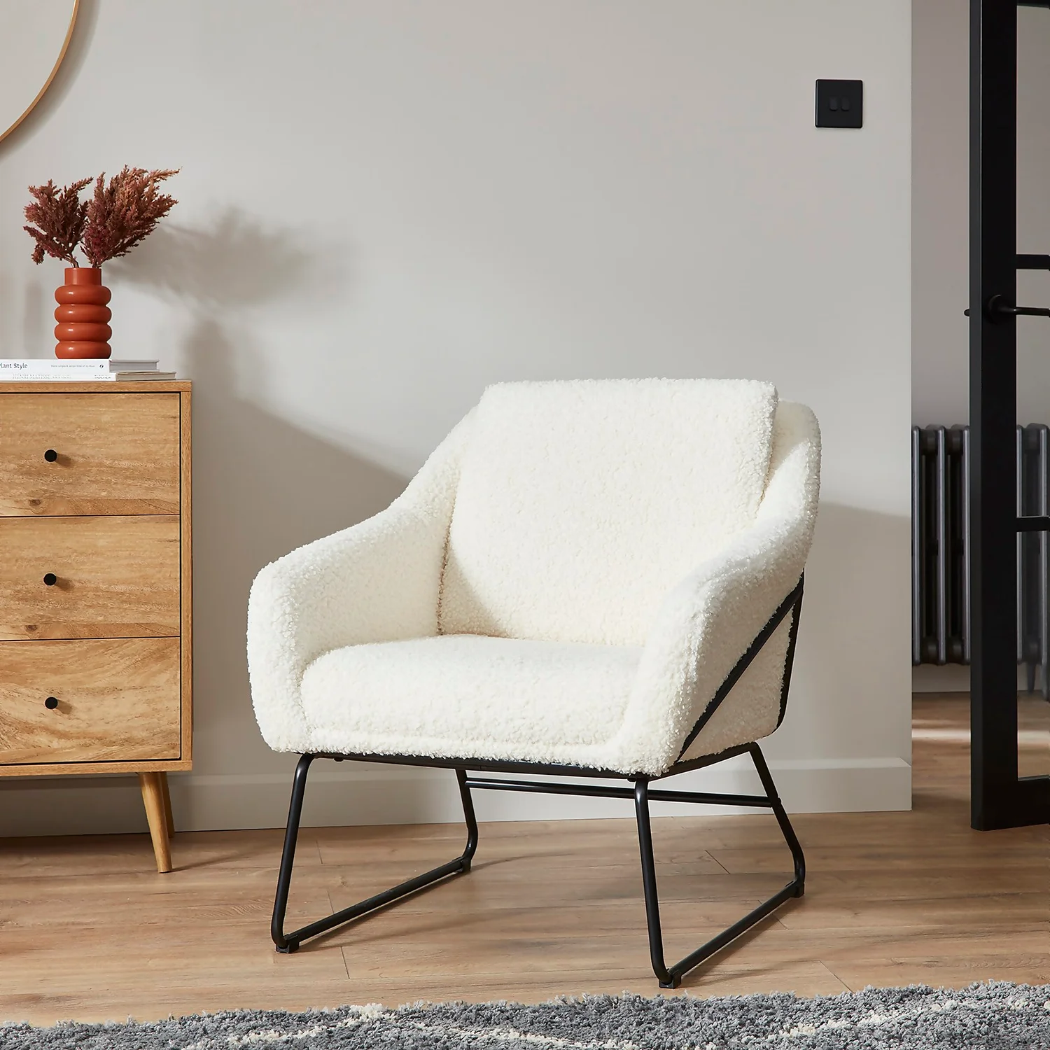 Evelyn Metal Frame Chair - Boucle 4 Evelyn Metal Frame Chair - Boucle - Image 2