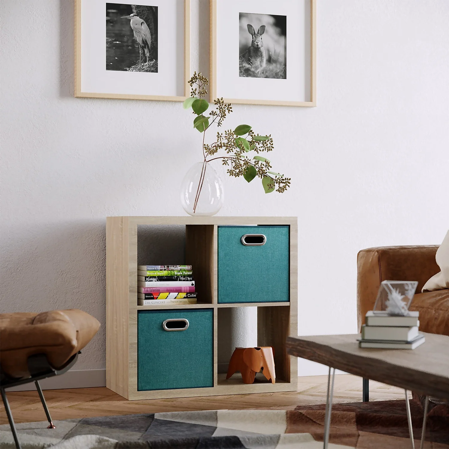 Clever Cube Fabric Insert - Set Of 2 - Jade Green 4 Clever Cube Fabric Insert - Set Of 2 - Jade Green - Image 2