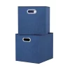 Clever Cube Fabric Insert - Set Of 2 - Steel Blue 1 Clever Cube Fabric Insert - Set Of 2 - Steel Blue -Curver Store 13911397 4204981912809495