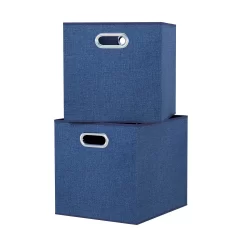 Clever Cube Fabric Insert - Set Of 2 - Steel Blue