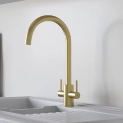 Leonie Twin Lever Tap - Brushed Brass 8 Leonie Twin Lever Tap - Brushed Brass -Curver Store 13929184 1524998571997181