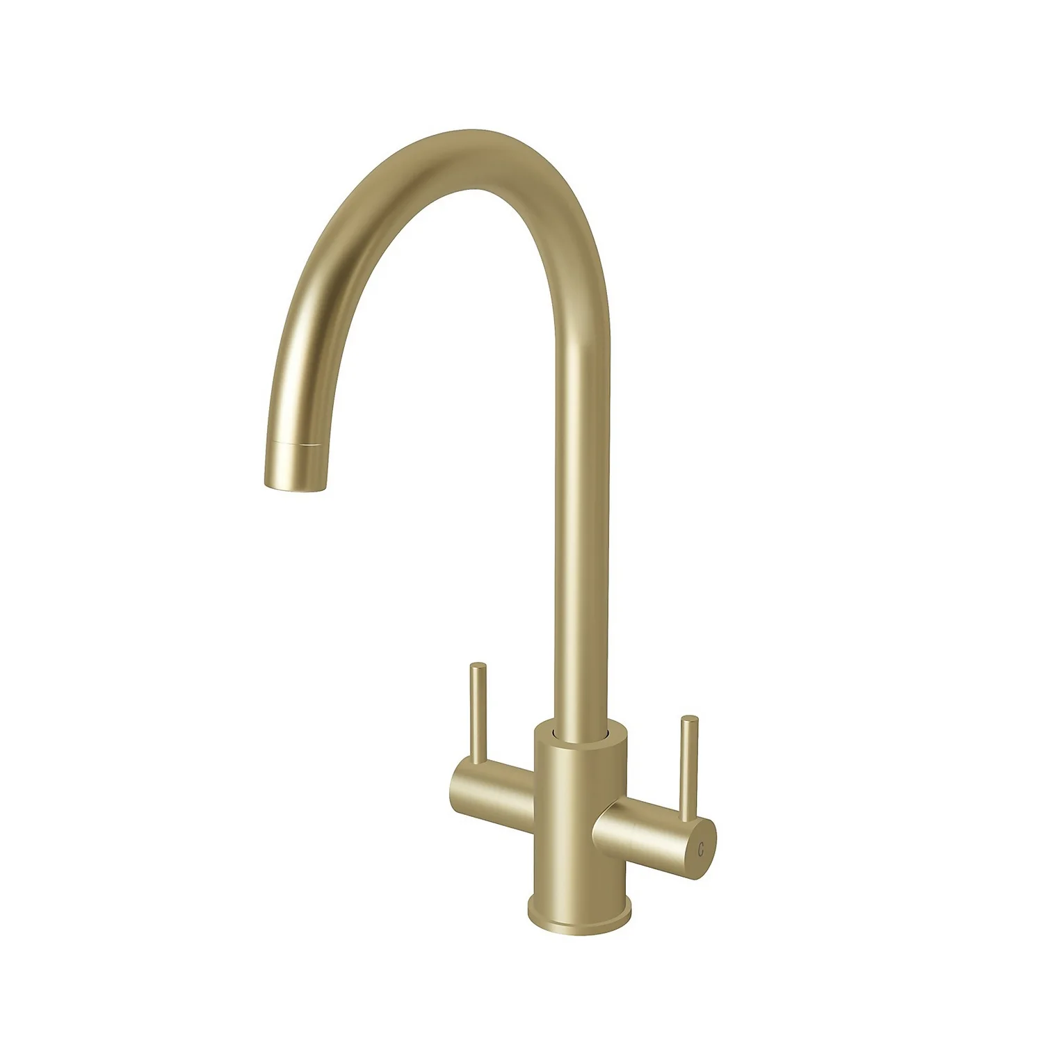 Leonie Twin Lever Tap - Brushed Brass 3 Leonie Twin Lever Tap - Brushed Brass